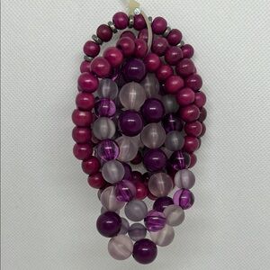 6 Elegant Purple Beadeded Bracelets H7